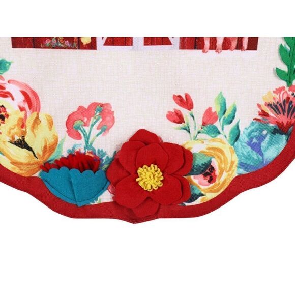 🦋 New Pioneer Woman Sweet Life Delaney Polyester Barn Flag and Teal Flagpole - Picture 8 of 11